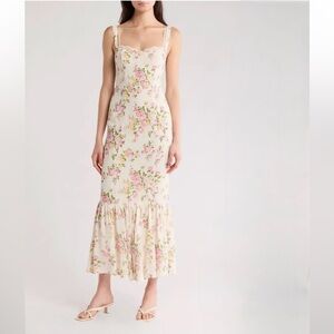 REFORMATION Irisa Floral Trumpet midi Dress SIZE 6 brand new without floral nwot